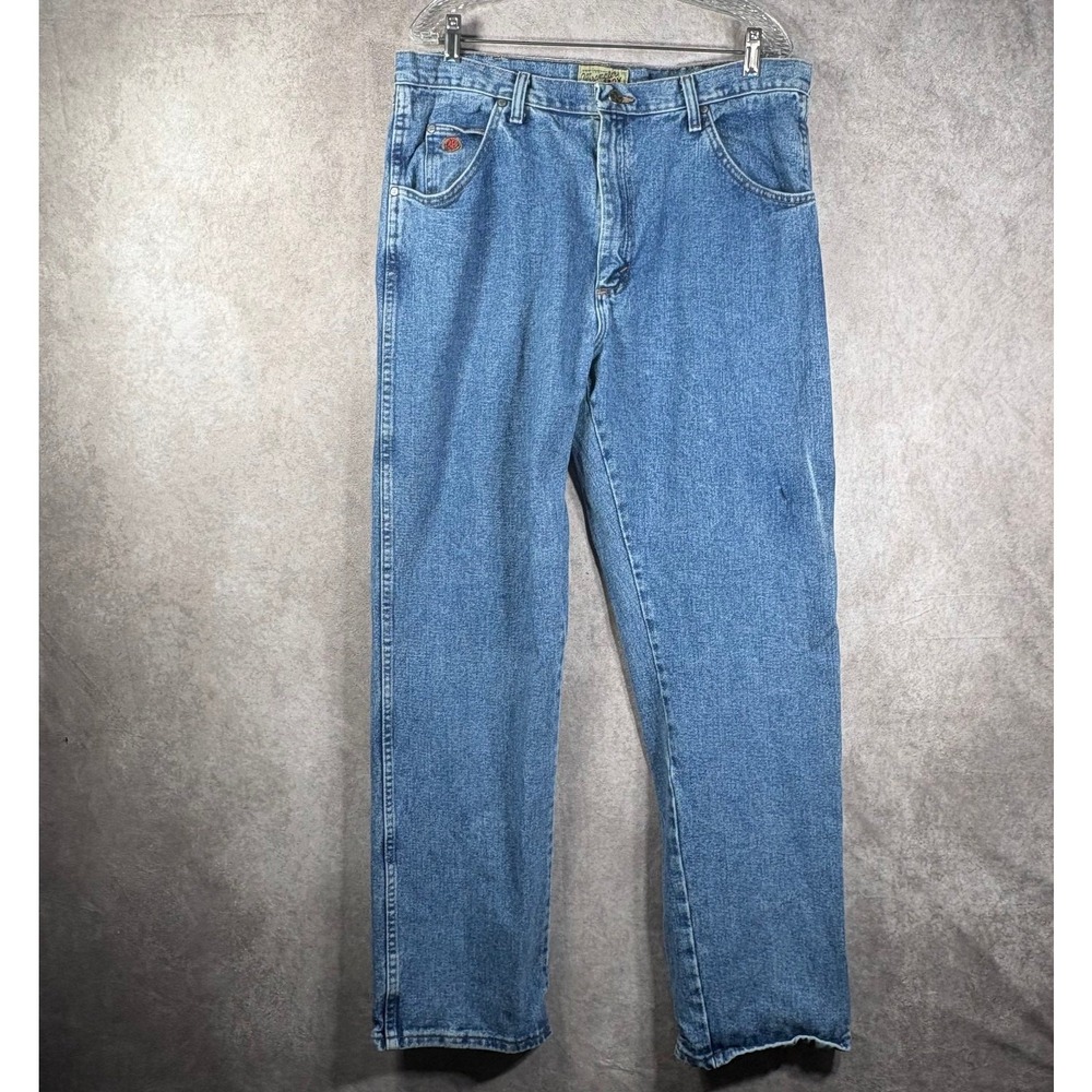 Wrangler 20X Original Jeans Mens 38X32 Blue Denim Tapered High Rise 22MWXVM